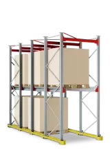 Набивной стеллаж 1350x3200x2200 мм (ДхГхВ). Ярусы: пол +1