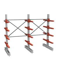 Стеллаж консольный СТ-062/2 двухсторонний (4 яруса)