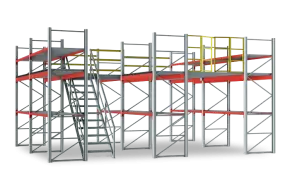 Полочный мезонин. Габариты: 4000x5400 мм.