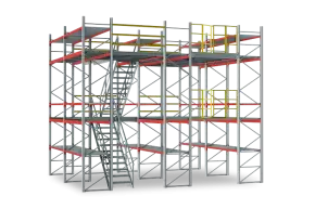 Полочный мезонин. Габариты: 7000x5400 мм.