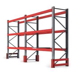 Стеллаж для поддонов (1000x1200) 6870 x 3000h 3 яруса балок