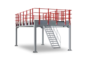 Мезонин на колоннах. Шаг колон: 2500x3000 мм. Высота этажа: 2500 мм пол +1